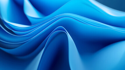 Obraz premium Abstract blue background. 3d wave wallpaper.