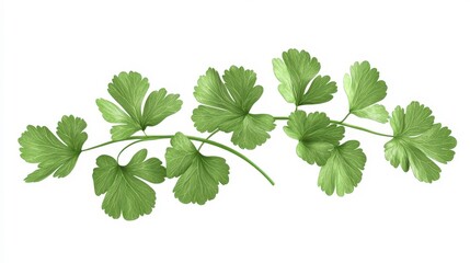 Coriander clipart, element, 3D illustration, realistic, isolated on white background