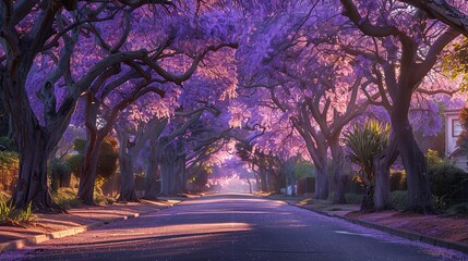 Fototapeta premium Blossoming Jacaranda Boulevard