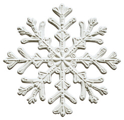 PNG Intricate white snowflake decoration