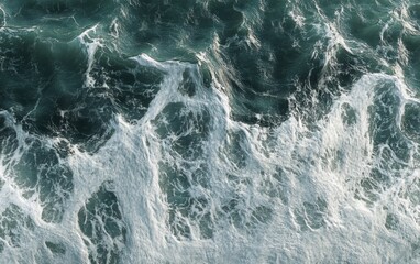 Fototapeta premium Ocean waves water texture. Sea water.