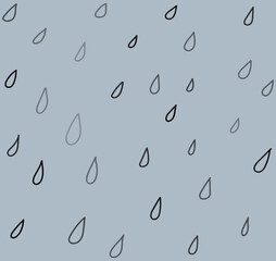 doodle rain drops vector background