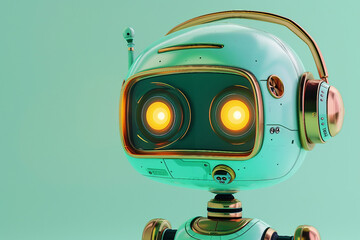 AI generated picture of fantasy cartoon character robot humanoid