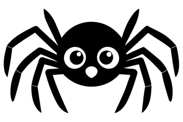 spider silhouette vector. black spider silhouette isolated on white background. spider icon vector illustration design
