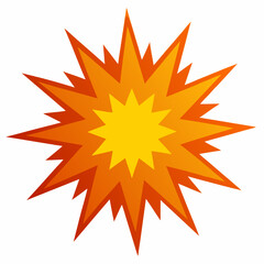 sun with fire vector illustration white background.