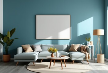 modern living room with sofa