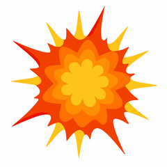 sun with fire vector illustration white background.