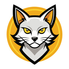 mascot logo type cat head vector illustration, cat vector
