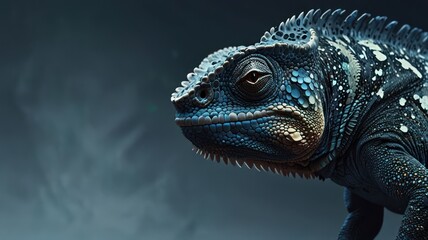 Fototapeta premium Blue Chameleon Portrait
