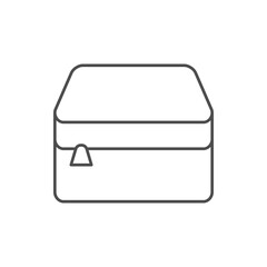 Container with zip lock line icon