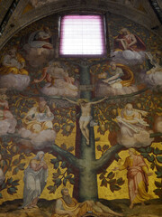 Historic cathedral of Monza, Italy: interior