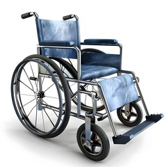 Hospital Wheelchair Medical Equipment on white background,