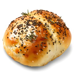 bread with sesame seeds,Burger buns empty isolated on white background,
