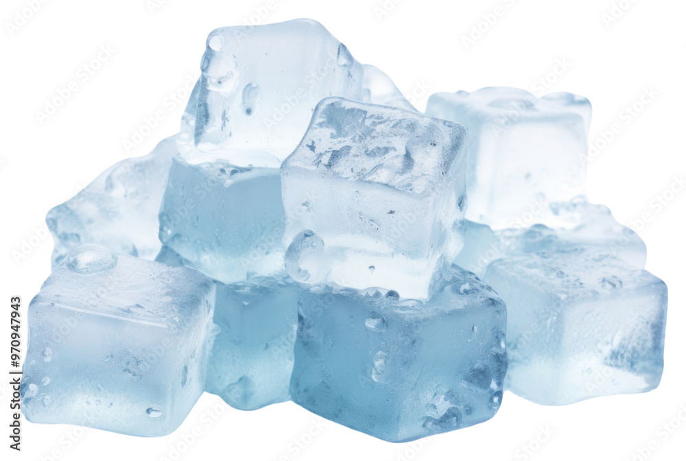 Poster PNG Ice cubes crystal mineral white background.