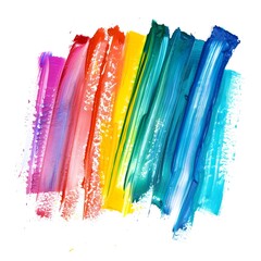 Colorful Paint Brushes Display Isolated On White Background,
