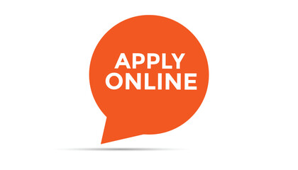 Apply online button web banner templates. Vector Illustration 
