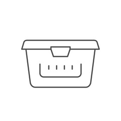 Plastic food container line icon