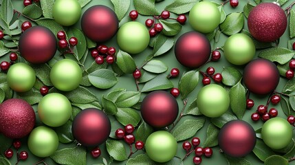 Vibrant Red and Green Christmas Tree Backdrop Brimming with Festive Charm and Holiday Spirit