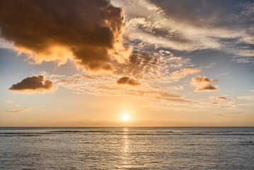 Beautiful sunset over the ocean