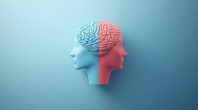 Growth mindset vs Fixed Mindset concept strategy for web banner. Infographic of human head with brain inside of positive and negative. Attitude and development. Soft skill improvement and motivation.