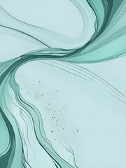 Abstract Green Swirls