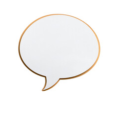 Fototapeta premium A blank speech bubble design ideal for text, conversations, or creative projects. Perfect for communication themes and digital art.