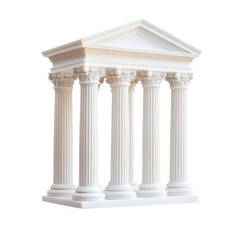 Fototapeta premium A classic white columned temple representing ancient architecture and historical significance, perfect for education or decoration.