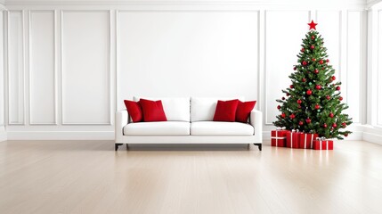 Vibrant Holiday Banners Decorating Christmas Tree Backdrop for Seasonal Cheer