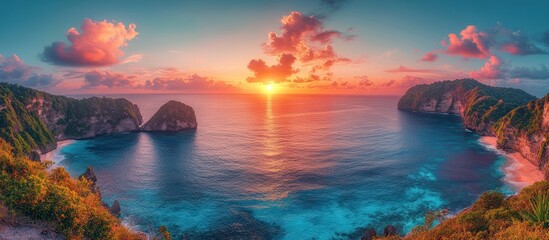 Fototapeta premium Sunset Over Nusa Dua, Bali