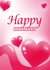 happy valentine day design flyer
