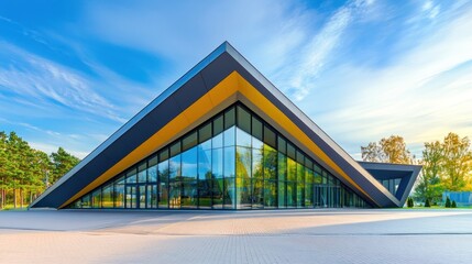 Obraz premium Modern Building with Glass Facade