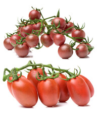cherry tomatoes on white background 