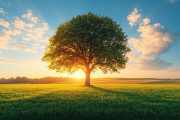 Fototapeta premium Solitary Tree at Sunset