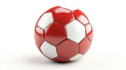 Fototapeta premium Soccer ball clipart, element, 3D illustration, realistic, isolated on white background