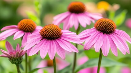 Fototapeta premium Echinacea purpureathe eastern purple coneflower
