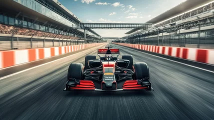 Selbstklebende Fototapeten Formula One Race Car on Track © Ferman Bagus Istuhri