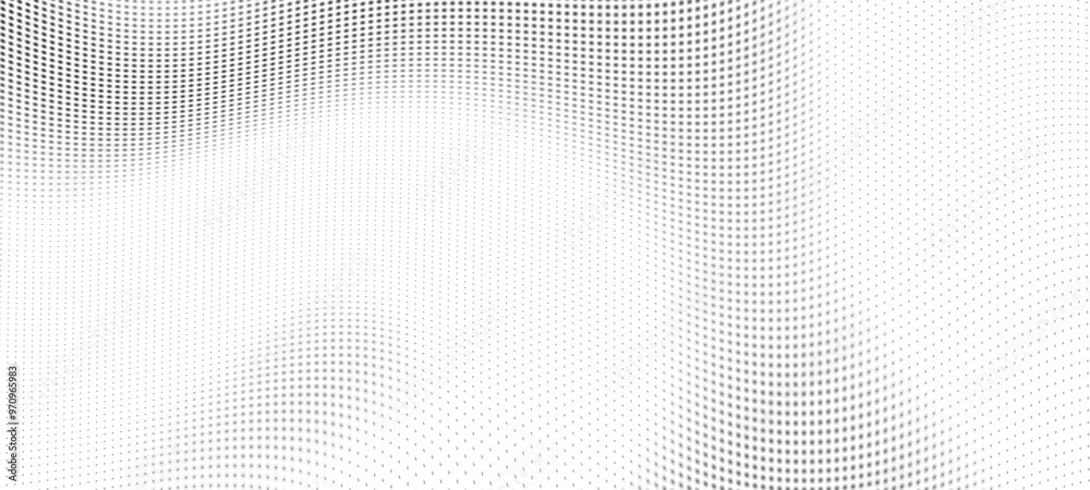 Fototapete abstract digital wave of particles. futuristic point wave. technology background