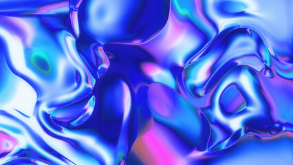 Abstract chromatic liquid surface flow background