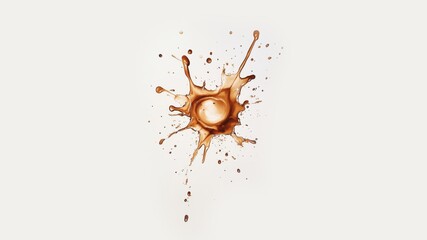 coffe stain on a super white background