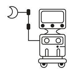 Medical equipment icon vector on white background