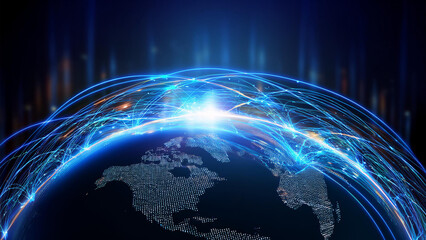 Fototapeta premium Earth of the future. World of the future.