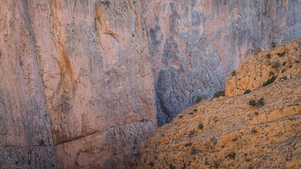 The landscape of Taghia Gorge in Morocco