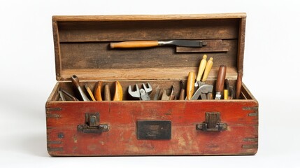 Vintage Tool Chest Filled with Tools