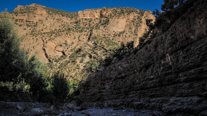 The landscape of Taghia Gorge in Morocco