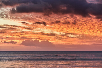 Beautiful sunset over the ocean