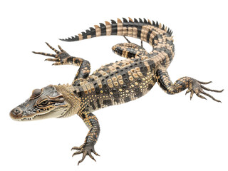 Naklejka premium Realistic Crocodile image on transparent background. Ai generated.