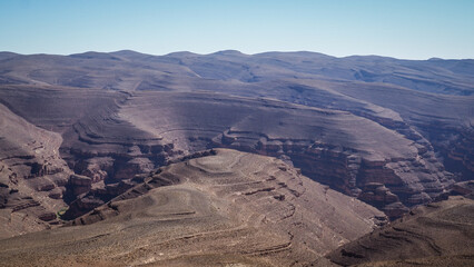 The landscape of Dades Gorges in Morocco