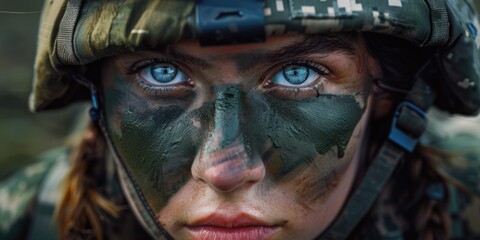 Armed Female in Camouflage Gear