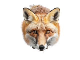 Fototapeta premium Realistic Fox image on transparent background. Ai generated.