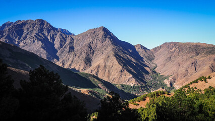 The landscape of Imlil Valley in Morocco